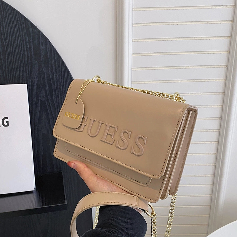 Western Style Trendy Fashion Super Hot Chain Alphabet Small Square Bag