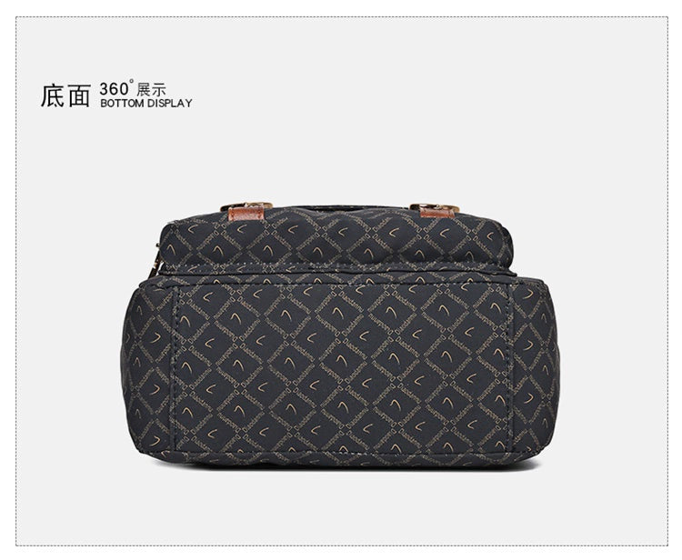 Printed Nylon Bag Crossbody Bag Women's Bag Middle-aged and Elderly Mother's Bag Lightweight Waterproof Shoulder Bag Casual Large Capacity Cloth Bag