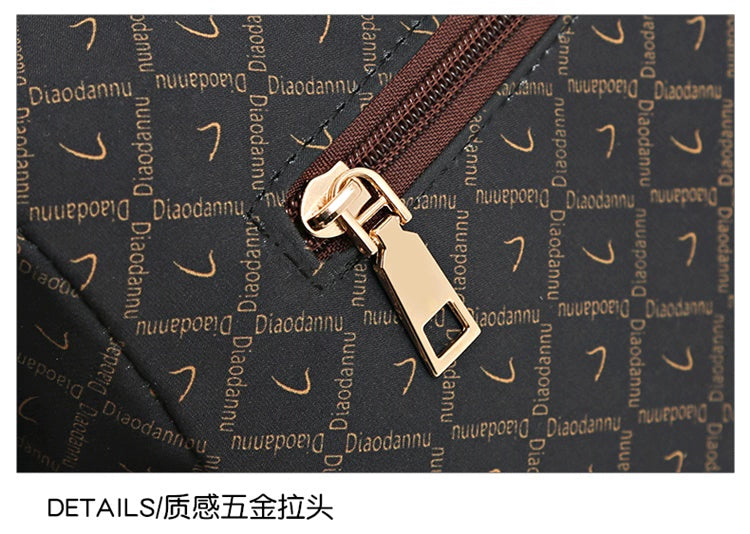 Printed Nylon Bag Crossbody Bag Women's Bag Middle-aged and Elderly Mother's Bag Lightweight Waterproof Shoulder Bag Casual Large Capacity Cloth Bag