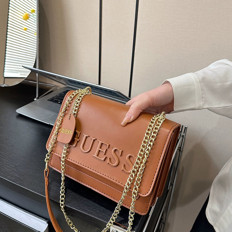 Western Style Trendy Fashion Super Hot Chain Alphabet Small Square Bag