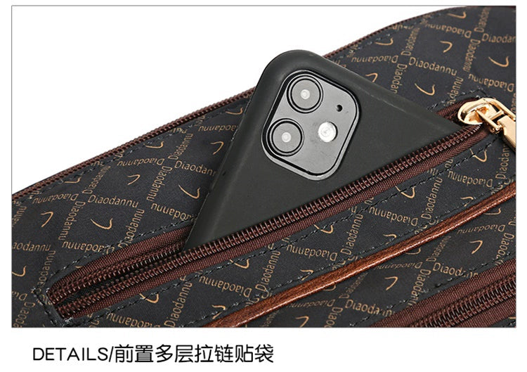 Printed Nylon Bag Crossbody Bag Women's Bag Middle-aged and Elderly Mother's Bag Lightweight Waterproof Shoulder Bag Casual Large Capacity Cloth Bag