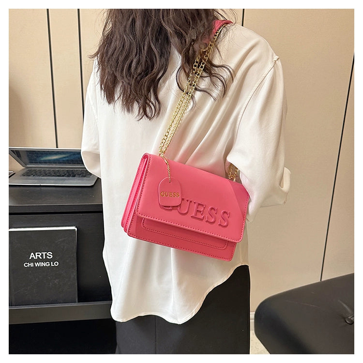Western Style Trendy Fashion Super Hot Chain Alphabet Small Square Bag