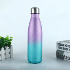 Shiny Gold Stainless Steel Insulated Sports Bottle