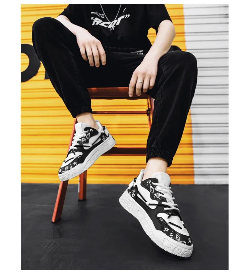 Men's Shoes 2025 New Summer All Casual Board Shoes Sports Thick Sole Increase Bread Shoes Non-slip Wear-resistant Casual Shoes