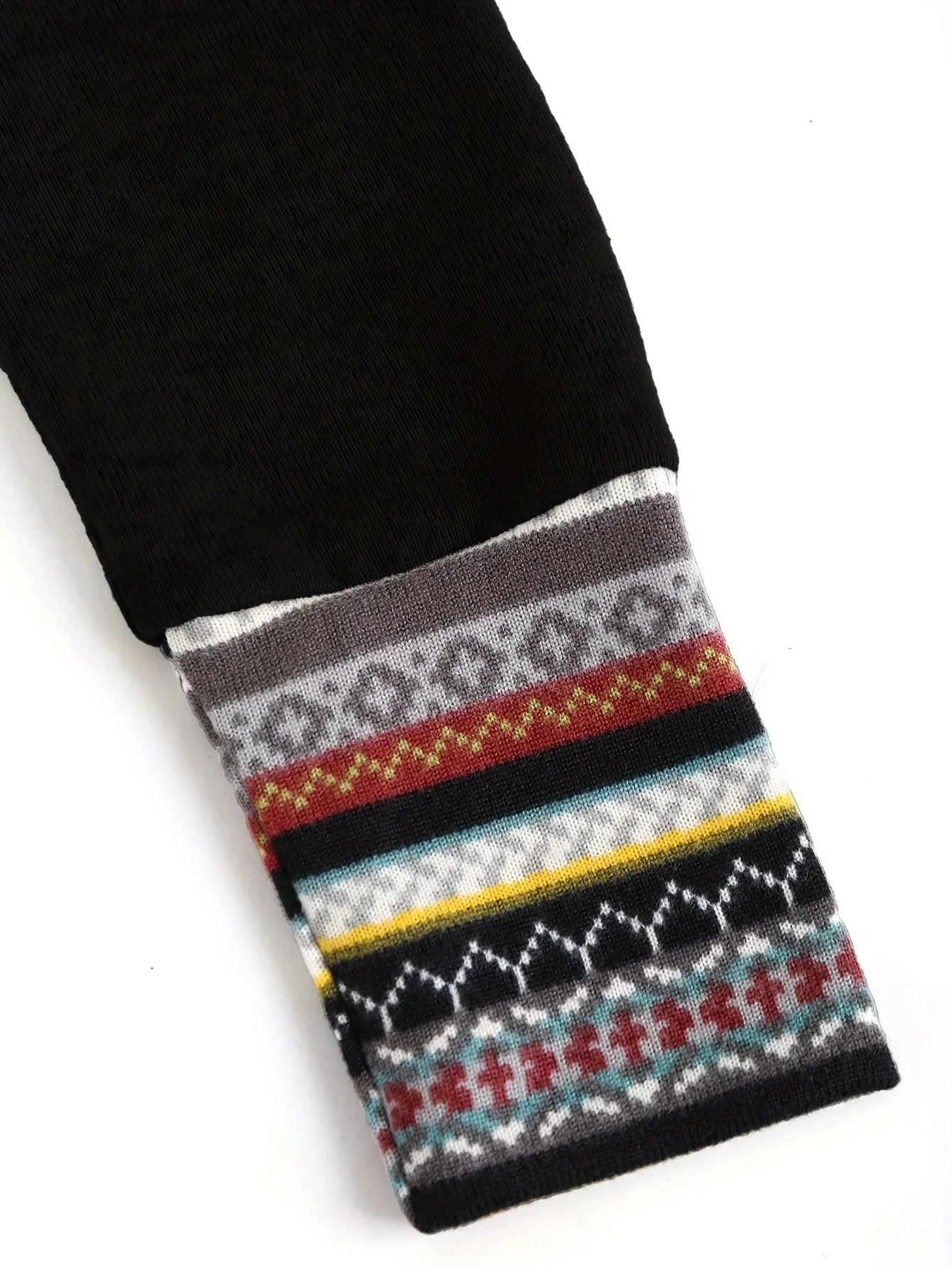 European and American explosions fashion women's ethnic style geometric stripe stitching hooded knitted long-sleeved tight dress