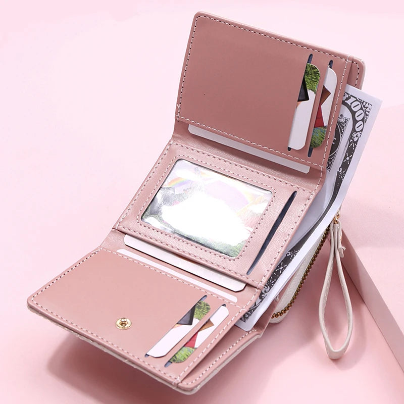 Wallets for Women Kawaii Cute Wallet Luxury Designer Lady Wallet Pink Purse Womens Wallet Small Women Leather Wallet Coin Purse