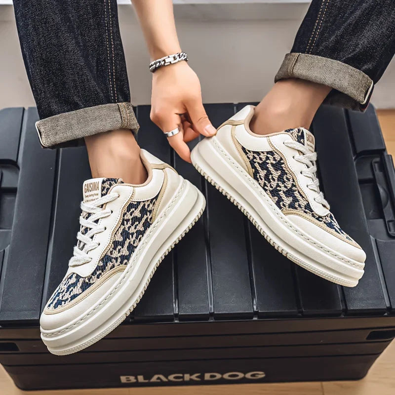 2025 New Niche Comfortable Board Shoes Trend Fashion Casual Sports Breathable Thick Sole Low Top Men's Shoes men shoes sneakers*