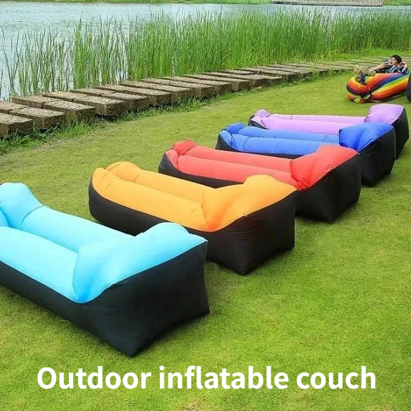 Lazy Folding Camping Inflatable Sofa - Portable Outdoor Inflatable Lounger, Comfortable Outdoor Furniture camping  air bed
