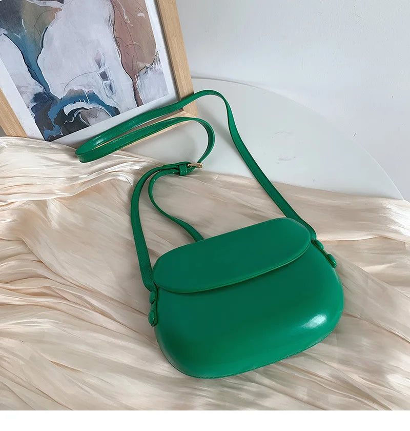 Candy Color Women Saddle Shoulder Bag Portable Female Clutch Purse Handbags Crossbody Bag Fashion Ladies Small Messenger Bags