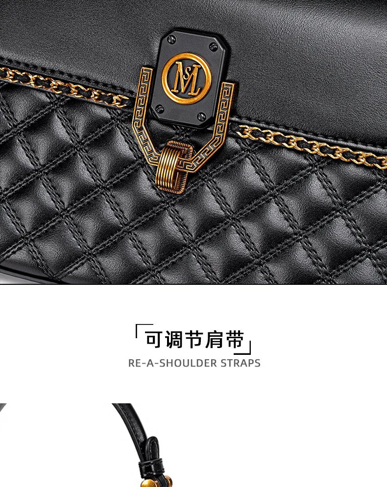 Luxury Brand Ladies Tote Bag In Genuine Leather - Women's Classic Crossbody Shoulder Bag Handbags Elegant