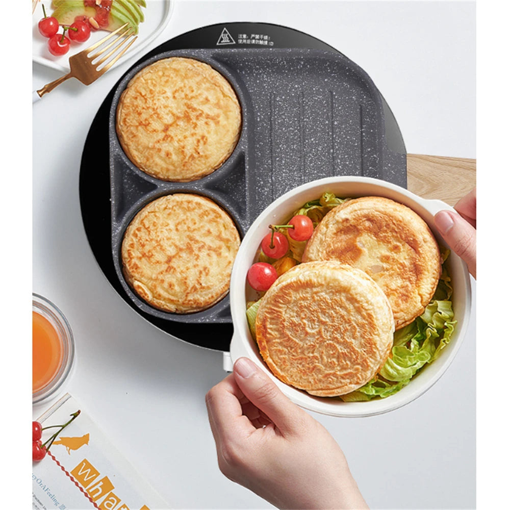 2/4-Hole Frying Pot Pan Thickened Omelet Pan Non-stick Egg Pancake Steak Pan Cooking Egg Ham Pans Breakfast Maker Cookware Pan