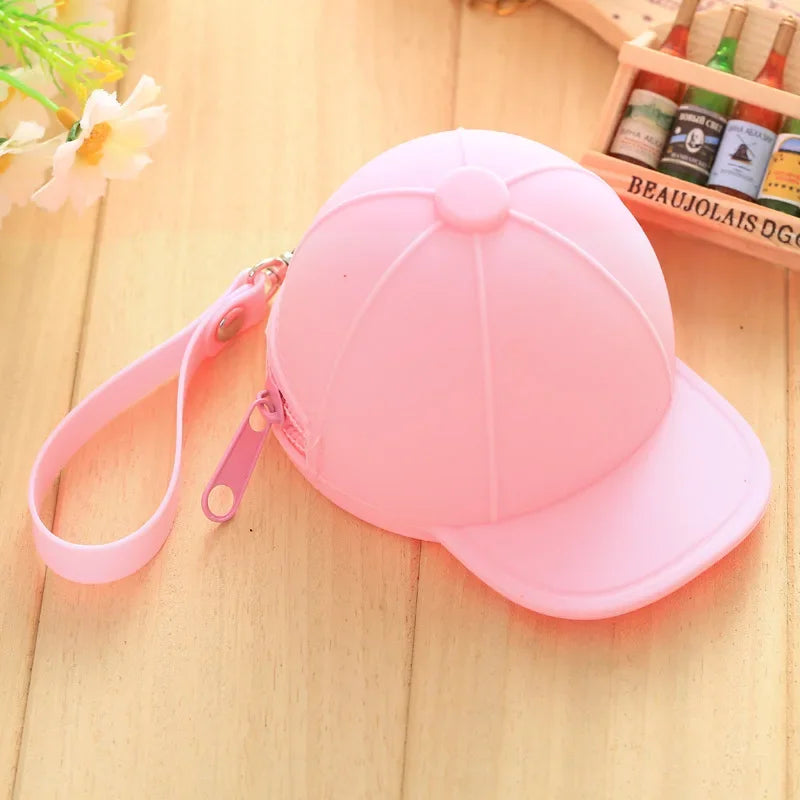 Cap Hat Style Jelly Candy Color Silicone Coin Purse Kids Gift Cartoon Trendy  Mini Bag Lady Change Purse Women Smart Wallets