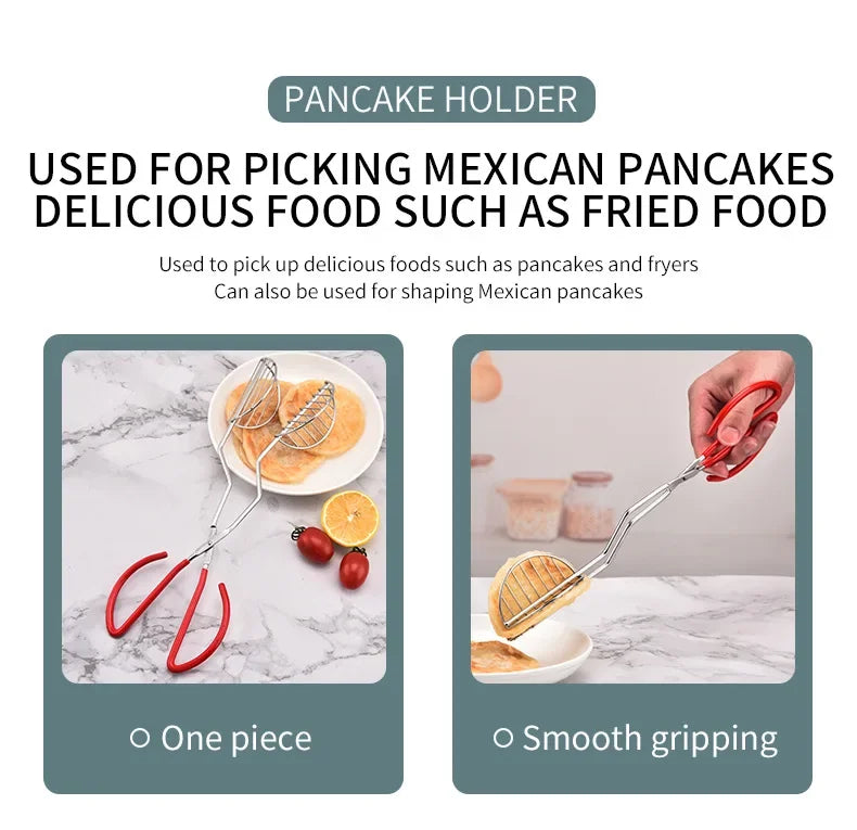 Taco Holder Shell Maker Press Tortilla Fryer Tong Plated Tortilla Press Prensa Para Tortillas Ortilla Maker Machine Tortilllera