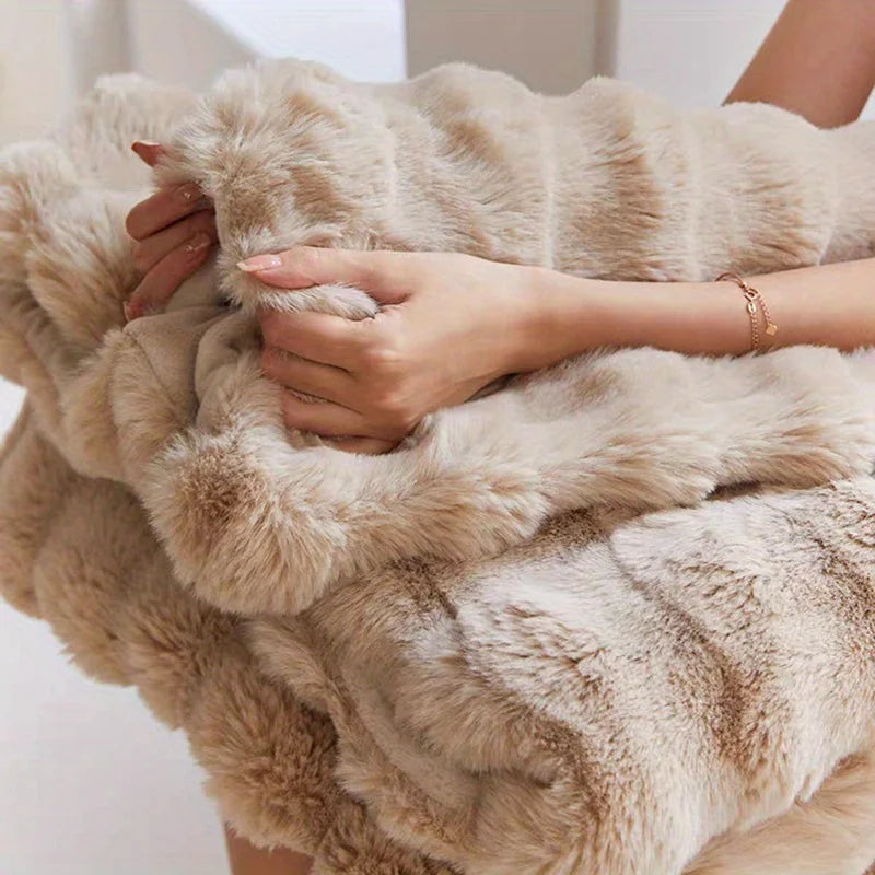 Decorate your home with this soft and comfortable plush blanket - the touch of lying on clouds