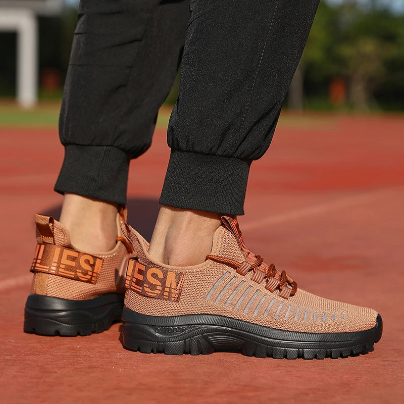 new Shoes for Man	Summer Walking Comfort Platform Sneakers Mesh Fashion Design Breathable Travel Training Jogging Shoes 36-46