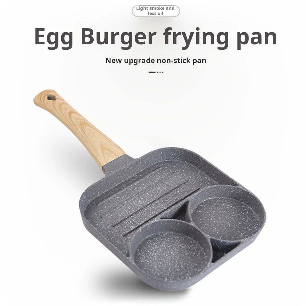 2/4-Hole Frying Pot Pan Thickened Omelet Pan Non-stick Egg Pancake Steak Pan Cooking Egg Ham Pans Breakfast Maker Cookware Pan