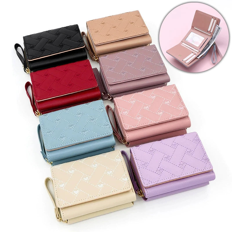 Wallets for Women Kawaii Cute Wallet Luxury Designer Lady Wallet Pink Purse Womens Wallet Small Women Leather Wallet Coin Purse