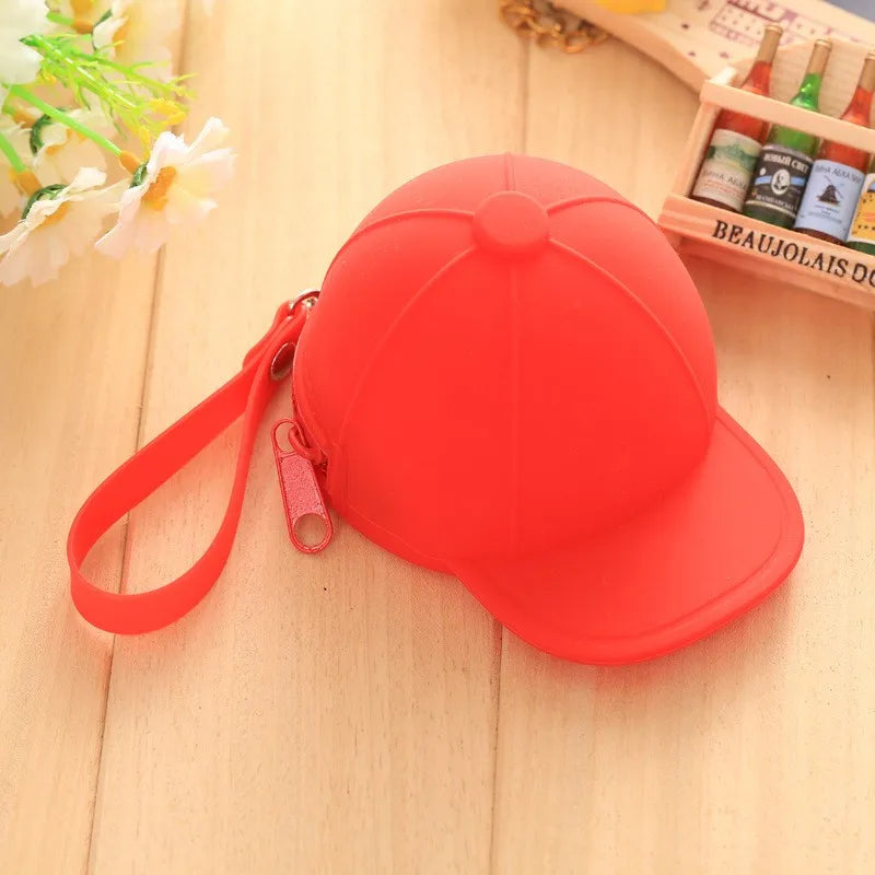 Cap Hat Style Jelly Candy Color Silicone Coin Purse Kids Gift Cartoon Trendy  Mini Bag Lady Change Purse Women Smart Wallets