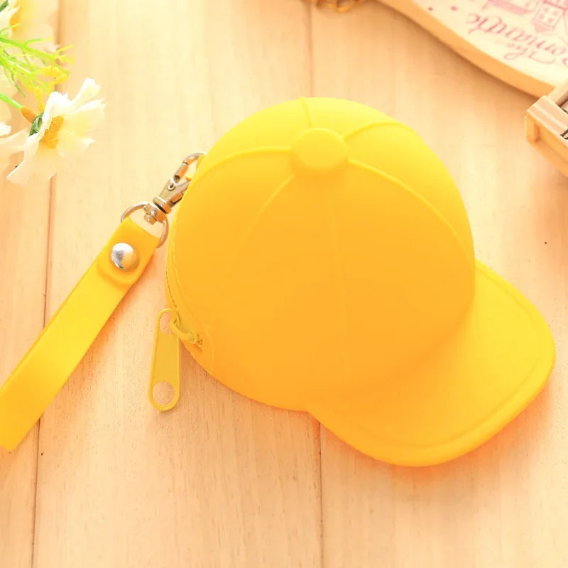 Cap Hat Style Jelly Candy Color Silicone Coin Purse Kids Gift Cartoon Trendy  Mini Bag Lady Change Purse Women Smart Wallets