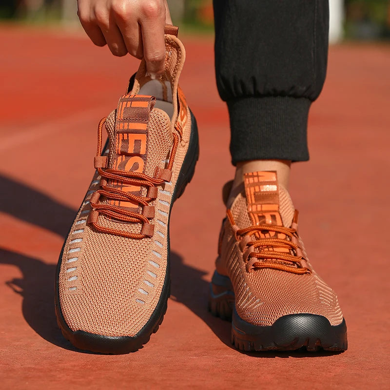 new Shoes for Man	Summer Walking Comfort Platform Sneakers Mesh Fashion Design Breathable Travel Training Jogging Shoes 36-46