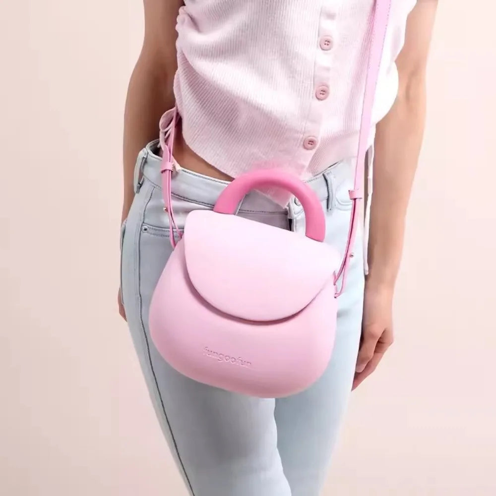 Women's Scratch-resistant Lightweight EVA Sports Waterproof Crossbody Bag Candy Color All-match Fitness Shoulder Bag