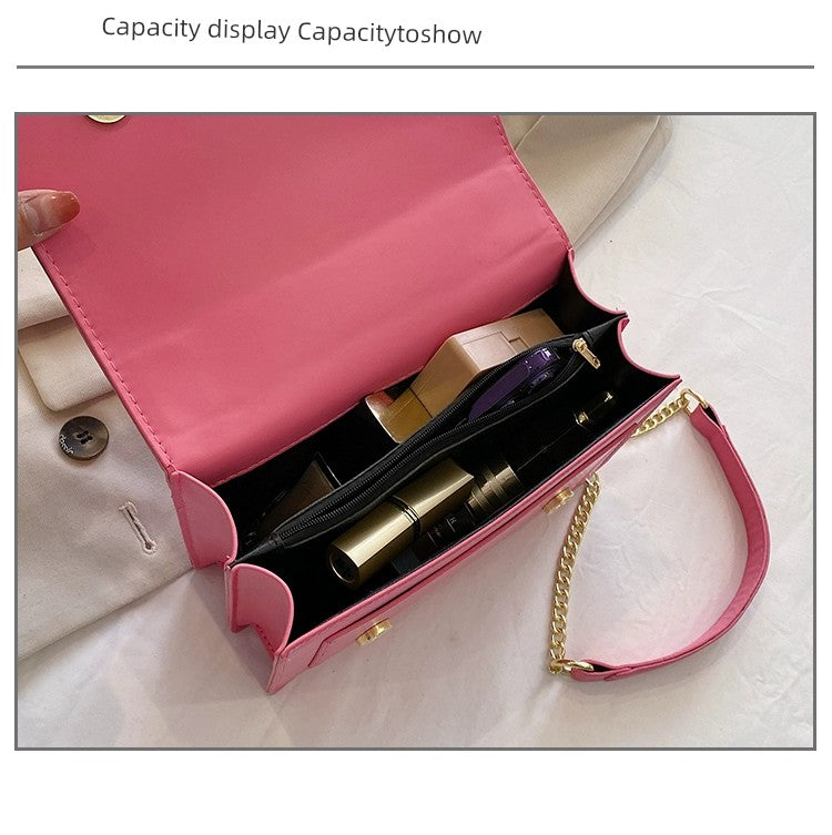 Western Style Trendy Fashion Super Hot Chain Alphabet Small Square Bag