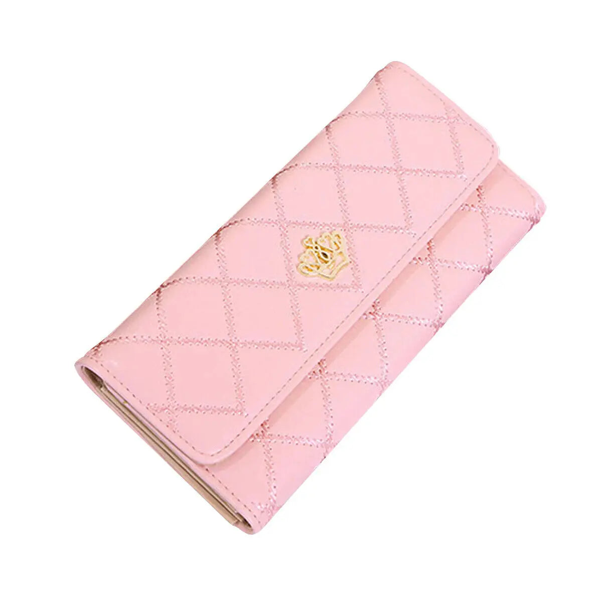 Wallets For Women Cute Pink Pocket Womens Wallets Purses Plaid Pu Leather Long Wallet Hasp Phone Bag Money Coin Pocket Bag