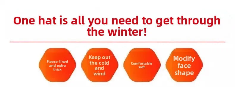 Winter Hats Knit Cap Men Women Velvet Hat Coral Fleece Scarf Outdoor Riding Hat Warm Thickening Plus Neck Mask Protect Cap