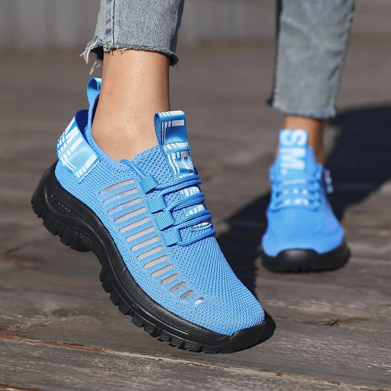 new Shoes for Man	Summer Walking Comfort Platform Sneakers Mesh Fashion Design Breathable Travel Training Jogging Shoes 36-46