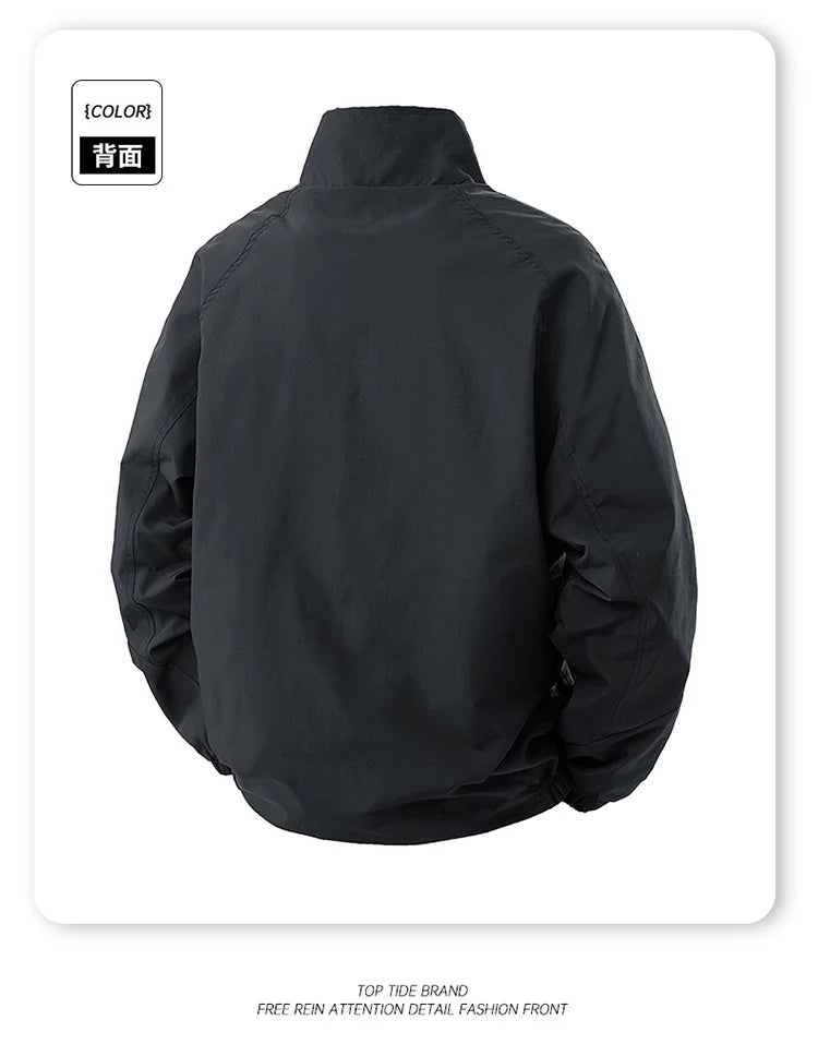 New Coat Jacket Waterproof Windproof Autumn Thin Top Fashion High Quality Versatile Korean Turn Down Collar Windbreaker Top Coat