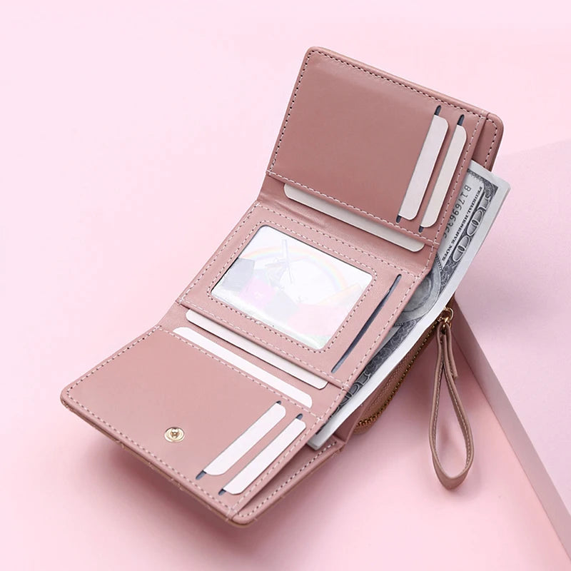 Wallets for Women Kawaii Cute Wallet Luxury Designer Lady Wallet Pink Purse Womens Wallet Small Women Leather Wallet Coin Purse