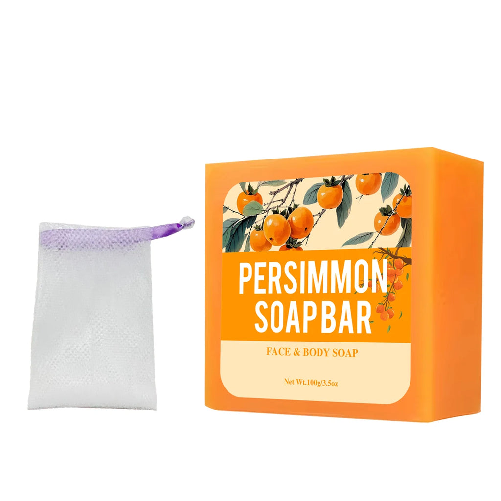Persimmon Body Soap - Neutralizes Odors, Deep Cleans/Exfoliates, Fresh & Gentle, All Skin Types