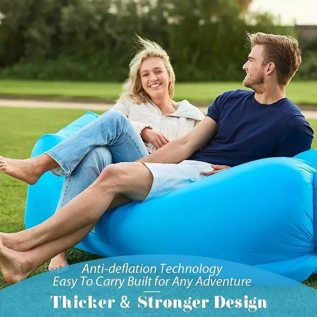 Lazy Folding Camping Inflatable Sofa - Portable Outdoor Inflatable Lounger, Comfortable Outdoor Furniture camping  air bed