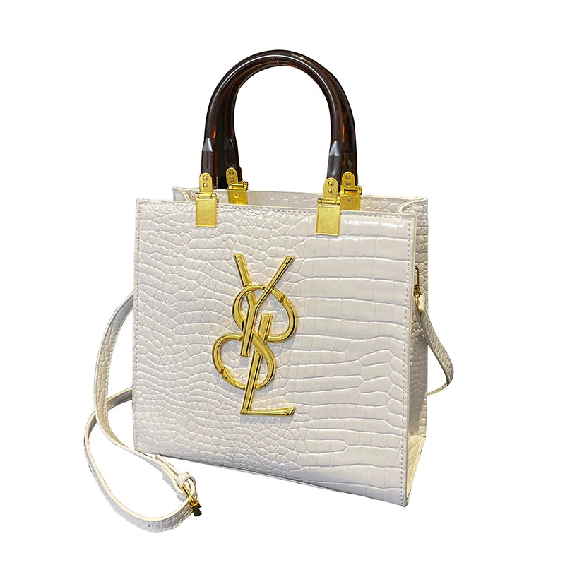 Trendy Vintage Messenger Bag For Women - High-End Leather Crossbody Clutch Minimalist Casual Tote With Designer Letter Logo