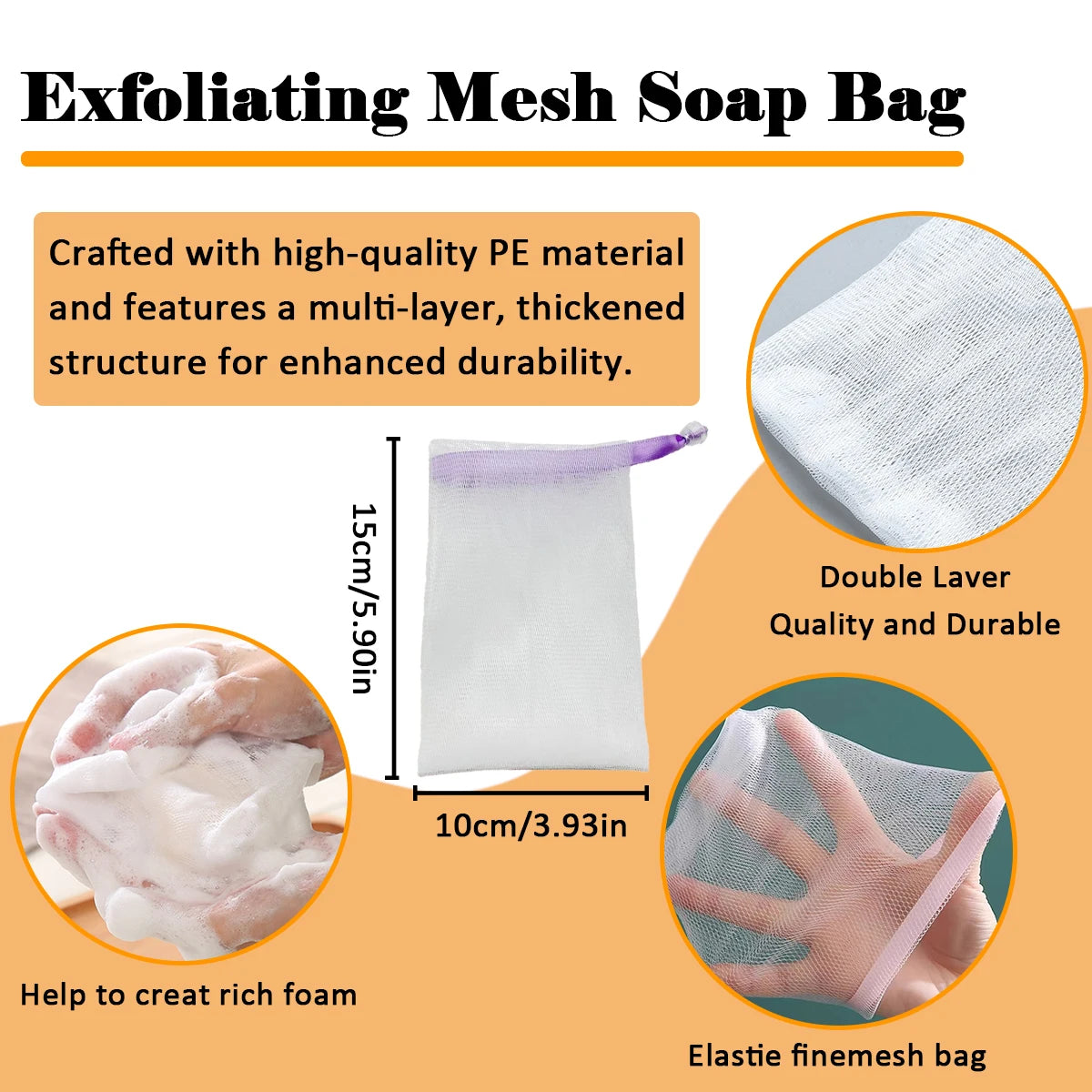 Persimmon Body Soap - Neutralizes Odors, Deep Cleans/Exfoliates, Fresh & Gentle, All Skin Types