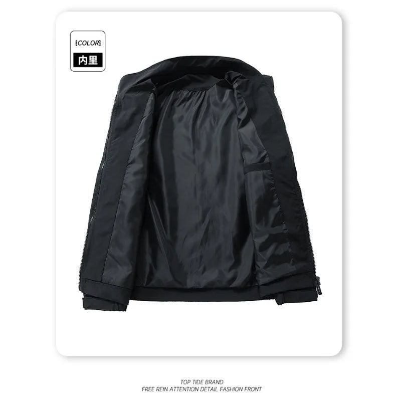 New Coat Jacket Waterproof Windproof Autumn Thin Top Fashion High Quality Versatile Korean Turn Down Collar Windbreaker Top Coat