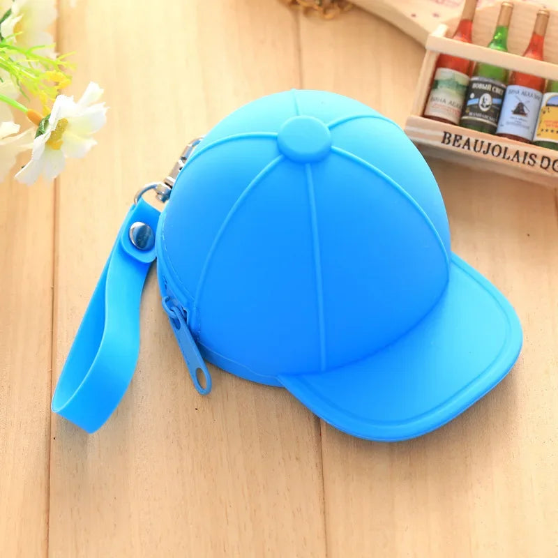 Cap Hat Style Jelly Candy Color Silicone Coin Purse Kids Gift Cartoon Trendy  Mini Bag Lady Change Purse Women Smart Wallets
