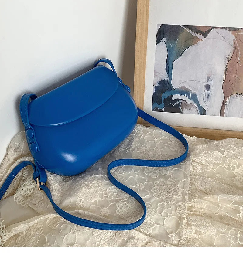 Candy Color Women Saddle Shoulder Bag Portable Female Clutch Purse Handbags Crossbody Bag Fashion Ladies Small Messenger Bags