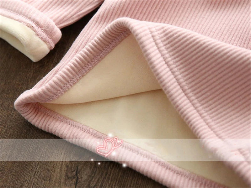 Fashion Girls Sweaters 2023 New Winter Children Clothes Cartoon Kids Tops Warm Velvet Thick Kids Sweater Girls Outwear Sweater