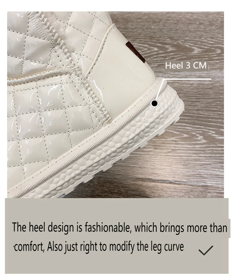 Fur-coated Snow Boots for Women, 2025 New Style, Waterproof and Warm, Cotton Shoes for Winter, Thick and Padded Short Boots