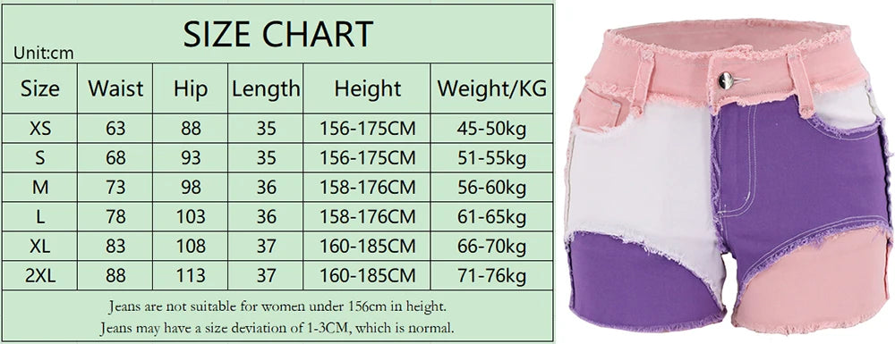 Jeans Women Straight Pants Patchwork Denim Trousers Splice Color Contrast Tassel PantsTrendy Fashion Streerwear Style Cool