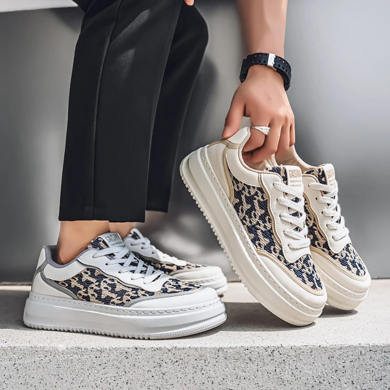 2025 New Niche Comfortable Board Shoes Trend Fashion Casual Sports Breathable Thick Sole Low Top Men's Shoes men shoes sneakers*