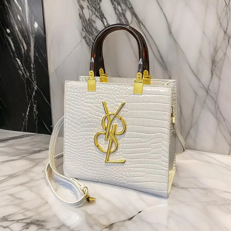 Trendy Vintage Messenger Bag For Women - High-End Leather Crossbody Clutch Minimalist Casual Tote With Designer Letter Logo