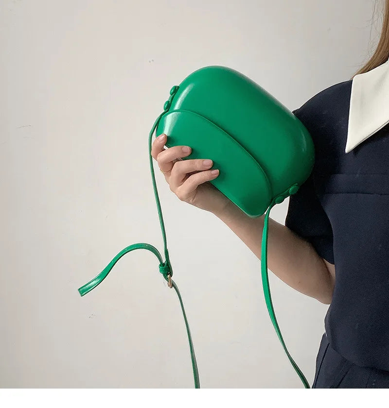 Candy Color Women Saddle Shoulder Bag Portable Female Clutch Purse Handbags Crossbody Bag Fashion Ladies Small Messenger Bags