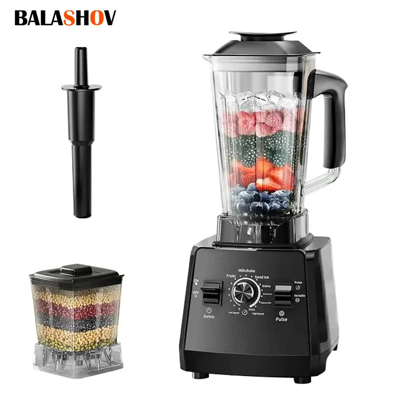 500W Heavy Duty Commercial Blender Stationary Mixer Ice Smoothies Appliances for Kitchen Professional High Power Food Processor