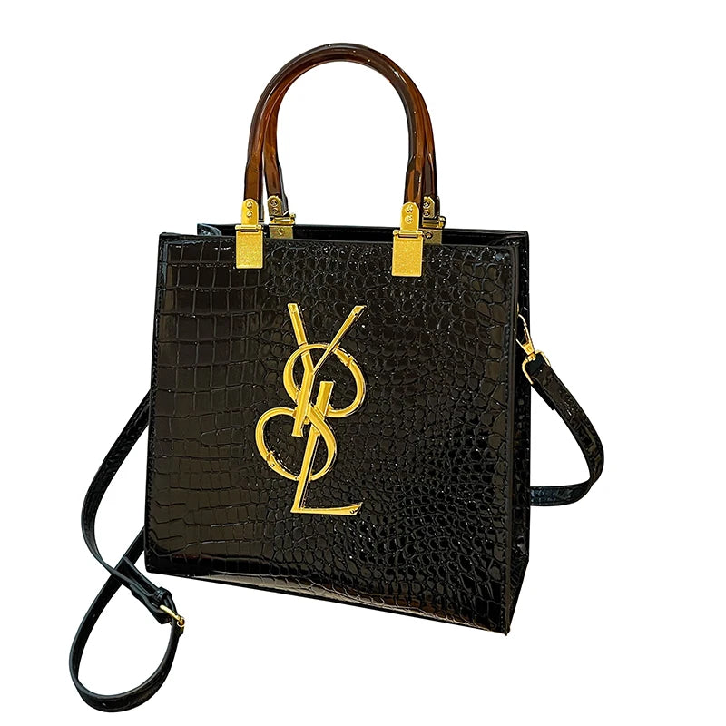 Trendy Vintage Messenger Bag For Women - High-End Leather Crossbody Clutch Minimalist Casual Tote With Designer Letter Logo