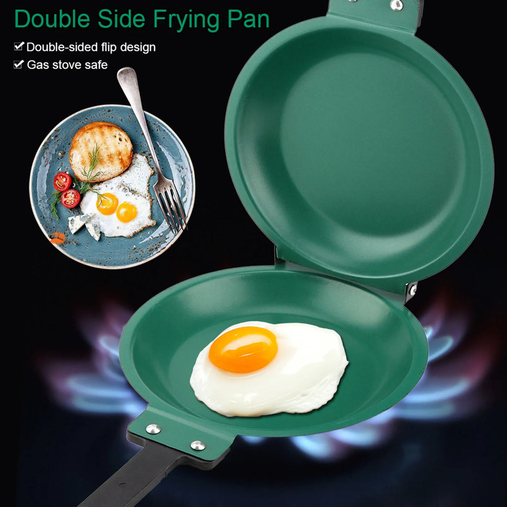 New Double Sided Pancake Pan Frying Pot Cookware for Kitchen Omelet Steak Ham Pans Kitchen Gas Stove Utensils Cooking Pot ﻿