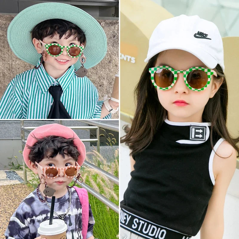 Colored "Checkered" sunglasses