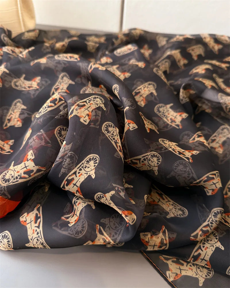 Women 2025 New Fashion Thin Scarves Lady Shawl Hijab Wrap Foulard Bandanna Muffler Travel Beach Sun Protection Scarf Headscarf