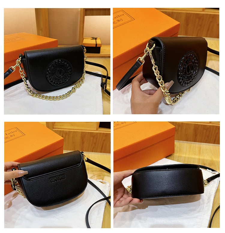 Premium Women's Crossbody Bag Genuine Leather Handbags Designer Shoulder Tote Purse Elegant Luxury Brand Stylish